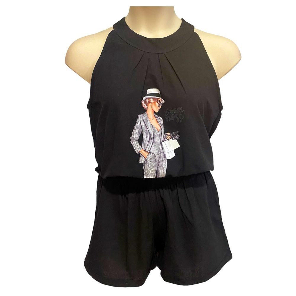 Black Sleeveless Tops and Shorts